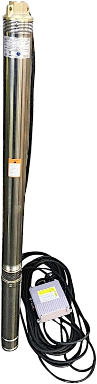 CHM GmbH® Tiefbrunnenpumpe 3 Zoll 550 Watt 3780 l/h 6,1 Bar Druck 20m Kabel u. Motorschutzschalter 5