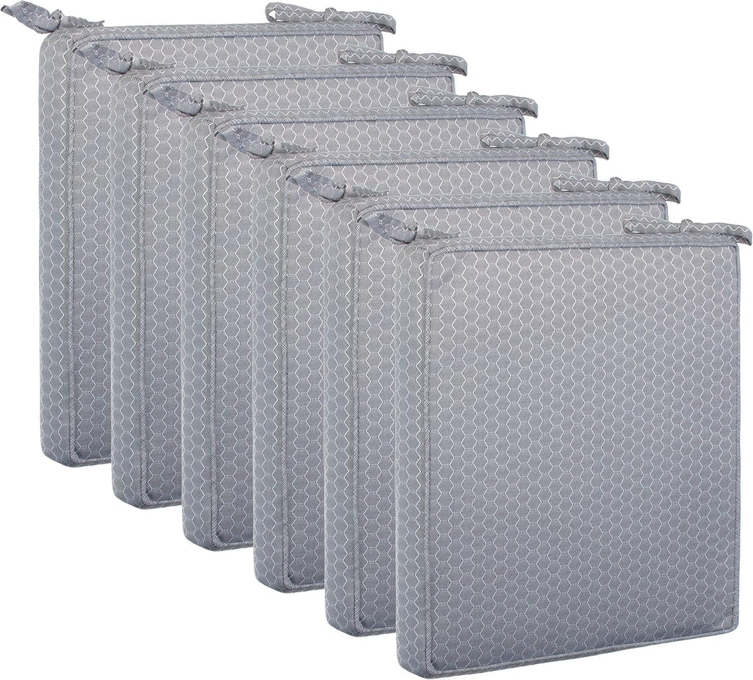 Brandsseller Outdoor Garten Sitzkissen Auflagen Kissen mit Paspel - Waben-Optik - Schmutz- und Wasse