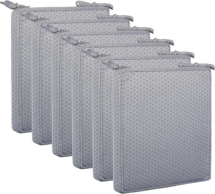 Brandsseller Outdoor Garten Sitzkissen Auflagen Kissen mit Paspel - Waben-Optik - Schmutz- und Wasse