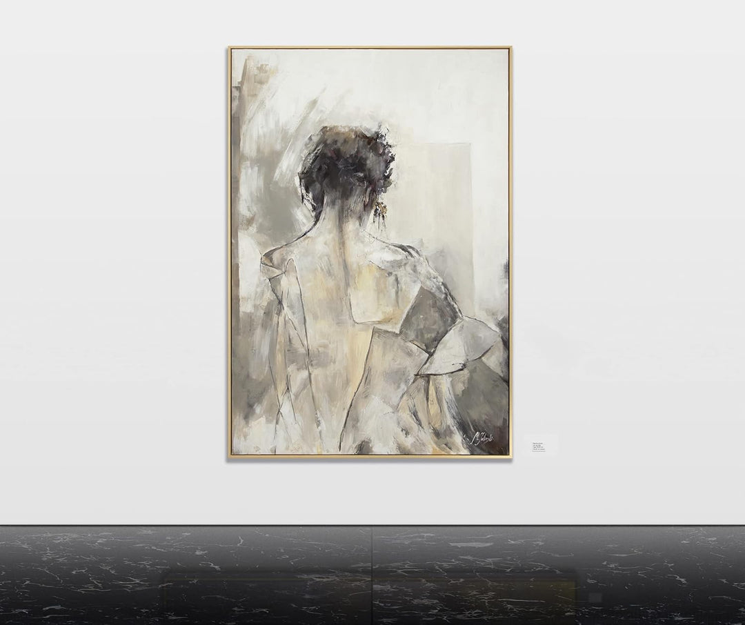 YS-Art XXL Abstrakt Acryl Gemälde auf Leinwand mit Rahmen Namur handgemalte Wandbilder Wohnzimmer mo