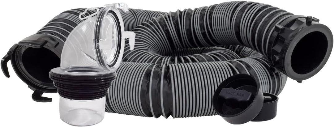 Valterra Silverback™ 4,5 m RV-Kanal-Schlauch-Set, universeller Abwasserschlauch für Wohnmobil, inkl.