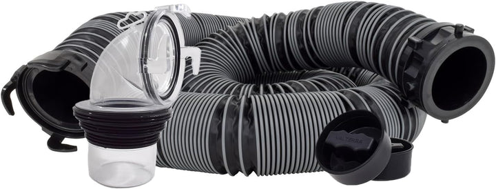 Valterra Silverback™ 4,5 m RV-Kanal-Schlauch-Set, universeller Abwasserschlauch für Wohnmobil, inkl.