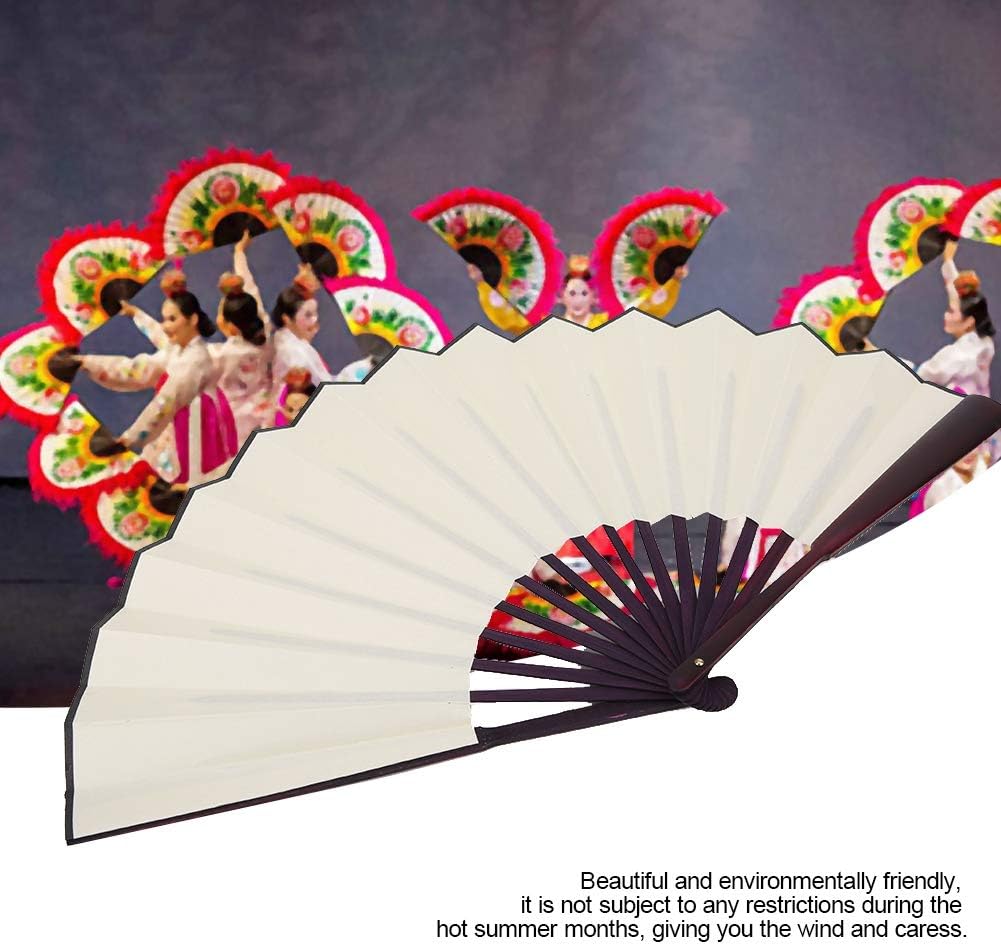 Omabeta Faltfächer Massivholz Craft Fan 10 Inc Dekorativer Tanzfächer für Hochzeitsdekoration Tanz W