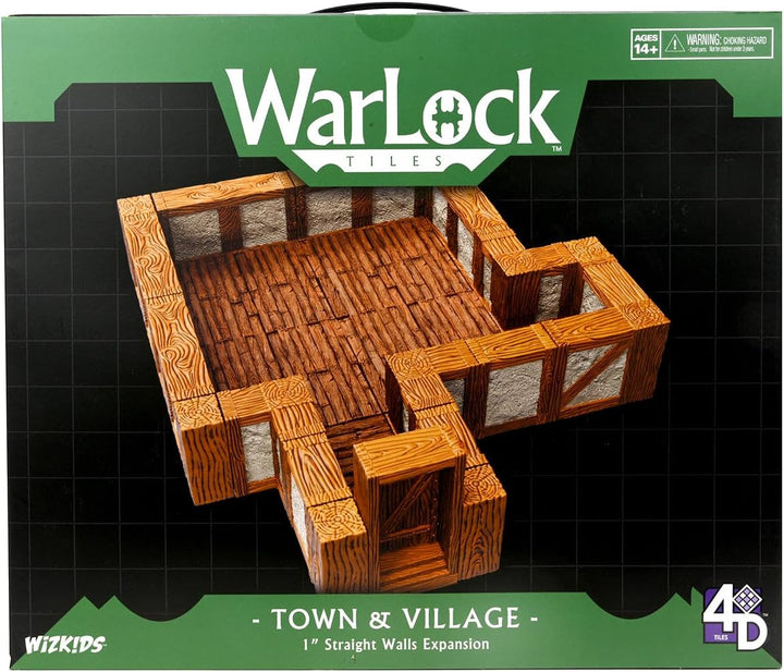 Warlock Fliesen Erweiterungsset Town & Village Straight Walls, 2,5 cm