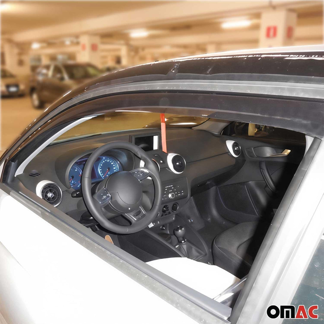OMAC Windabweiser Regenabweiser kompatibel mit Audi A1 8X Coupe 2010-2018 Vorne Satz 3-TRG 2X