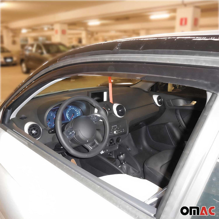 OMAC Windabweiser Regenabweiser kompatibel mit Audi A1 8X Coupe 2010-2018 Vorne Satz 3-TRG 2X