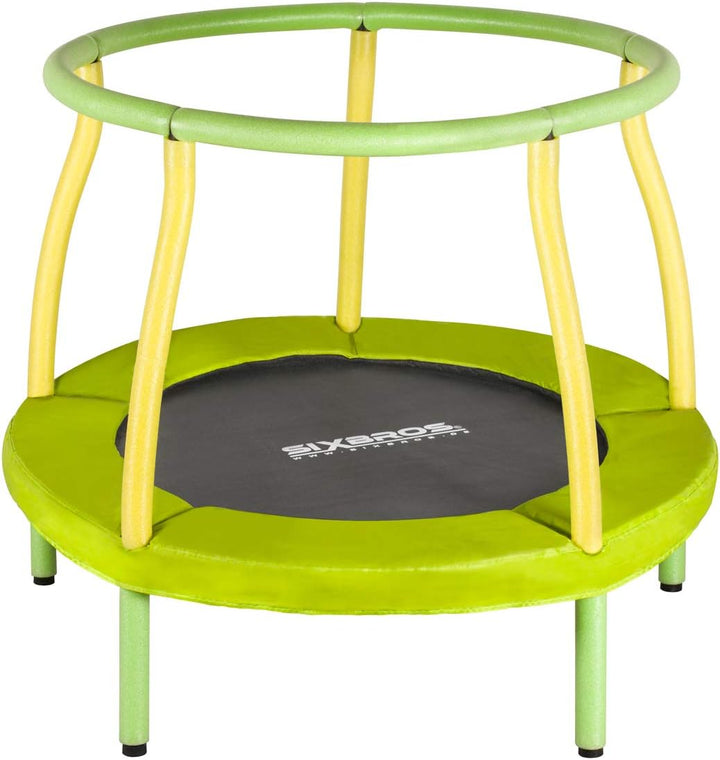 SixBros. SixJump Kindertrampolin für den Garten und Indoor, Gartentrampolin 1,22m inkl. Sicherheitsn