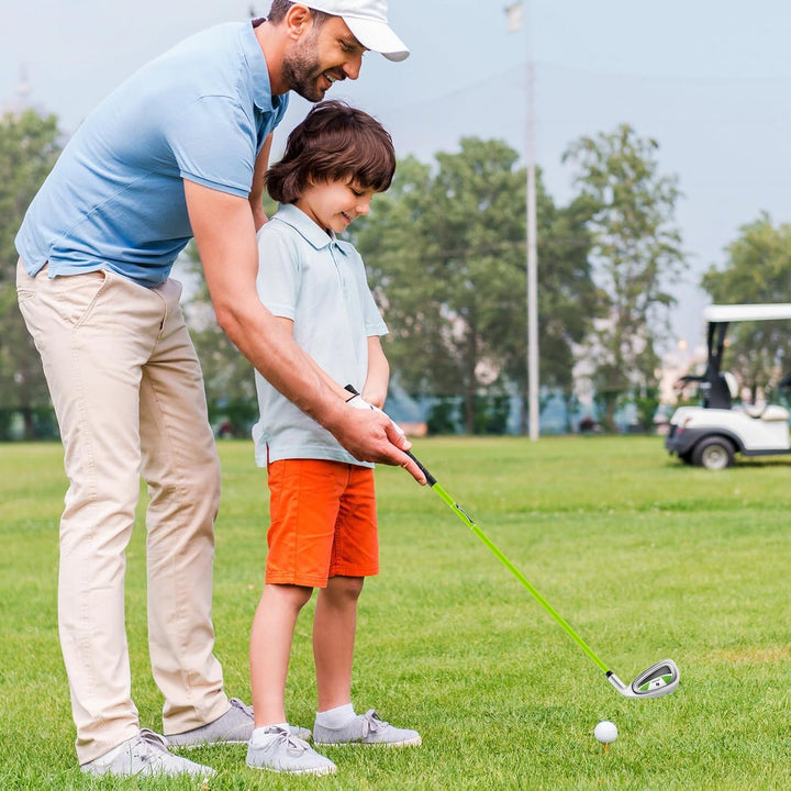 COSTWAY Golf Eisen 7 für Kinder, Golf-Eisen Einzel aus Aluminium für Rechtshänder, Kinder Golfschläg