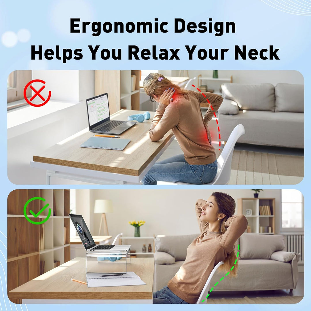 AboveTEK Acryl-Monitorständer Klarer Monitorständer & Computer-Schreibtischständer, Premium-Acryl-La