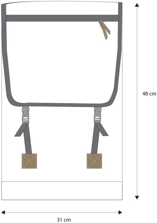 360° Grad Landgang Rucksack Segeltuch weiss mit Zahl grau