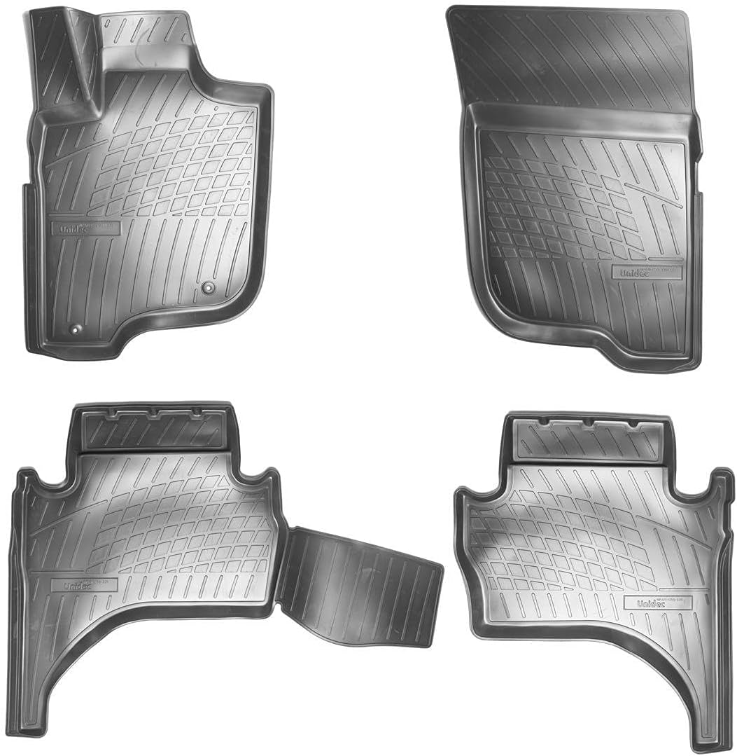 Recambo 3D Gummi Fussmatten kompatibel für Mitsubishi L200 | ab BJ 2015> | Auto Gummimatten | Passge