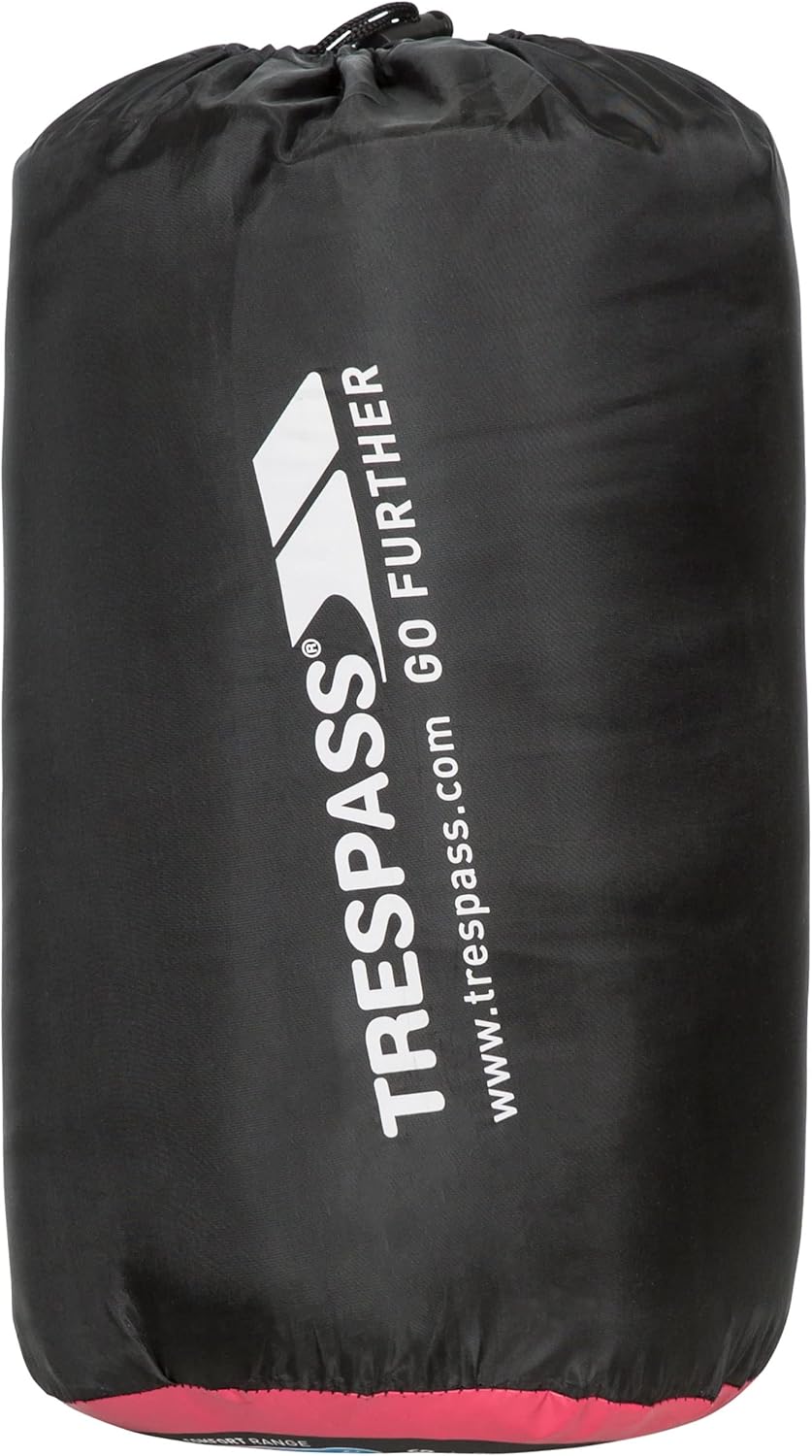 Trespass Envelop Hohlfaser 3 Jahreszeiten Einzelschlafsack für Reisen Camping Schwarz Einheitsgrösse