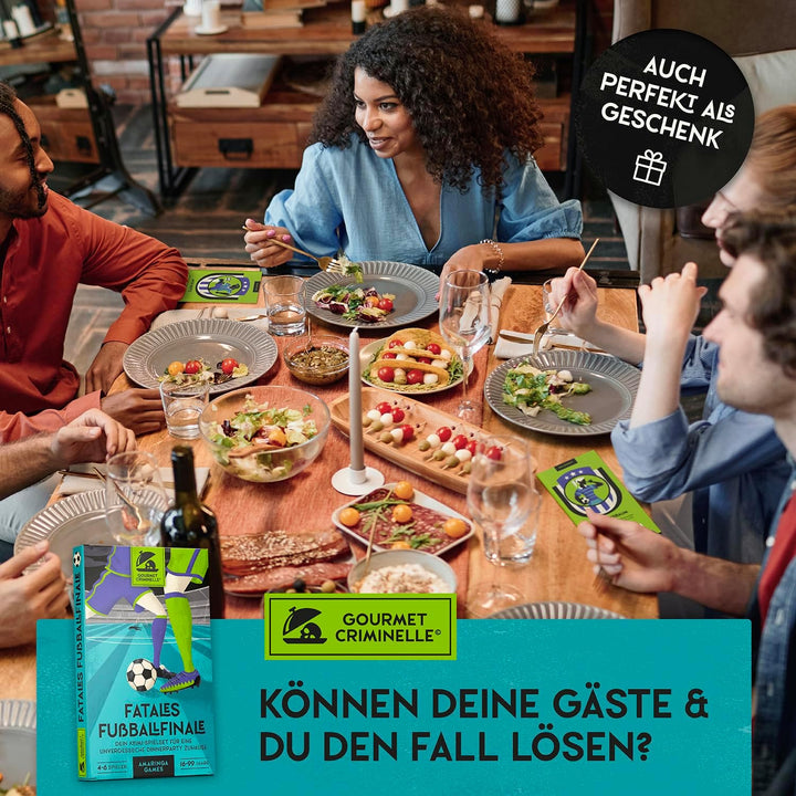 Gourmet Criminelle® Krimidinner für zuhause I 4-6 Personen I Mysteriöser Mordfall Fatales Fussballfi
