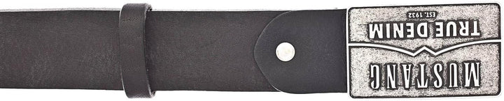 MUSTANG Herren Ledergürtel MG2170R17 40mm Gürtelbreite Schwarz Braun 80-115 W80 Black 0790, W80 Blac