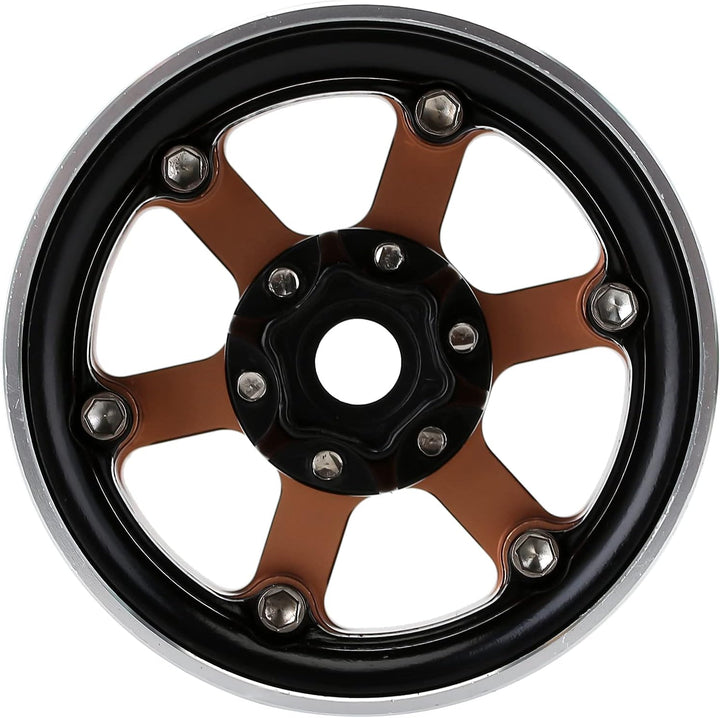 INJORA Crawler Felgen 1,9inch Beadlock Felgen 6-Spokes Räder für 1:10 RC Crawler Axial SCX10 Pro VS4