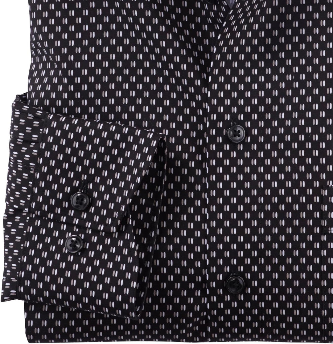 OLYMP Herren Businesshemd Langarm Luxor,Rotationsdruck,modern fit,Global Kent 37 Taupe 23, 37 Taupe