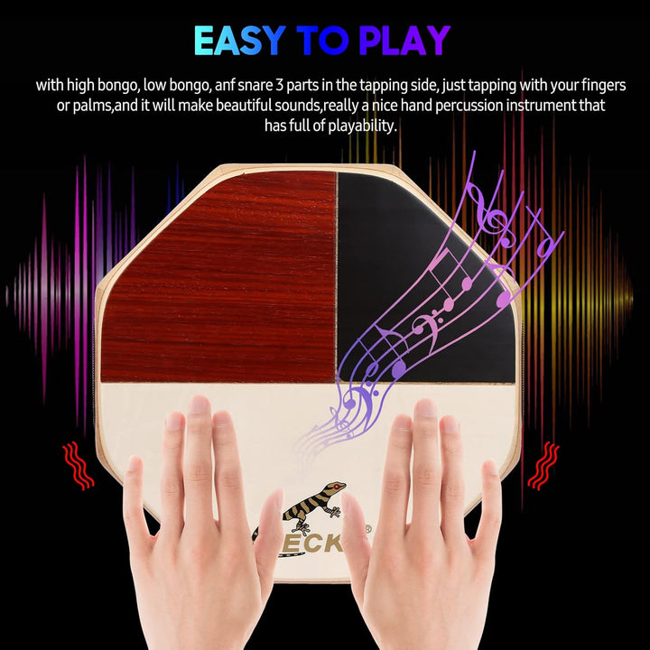 Btuty Cajon Hand Drum Cajon Drum Percussion Instrument mit Tragetasche fĂŒr Reisen Camping