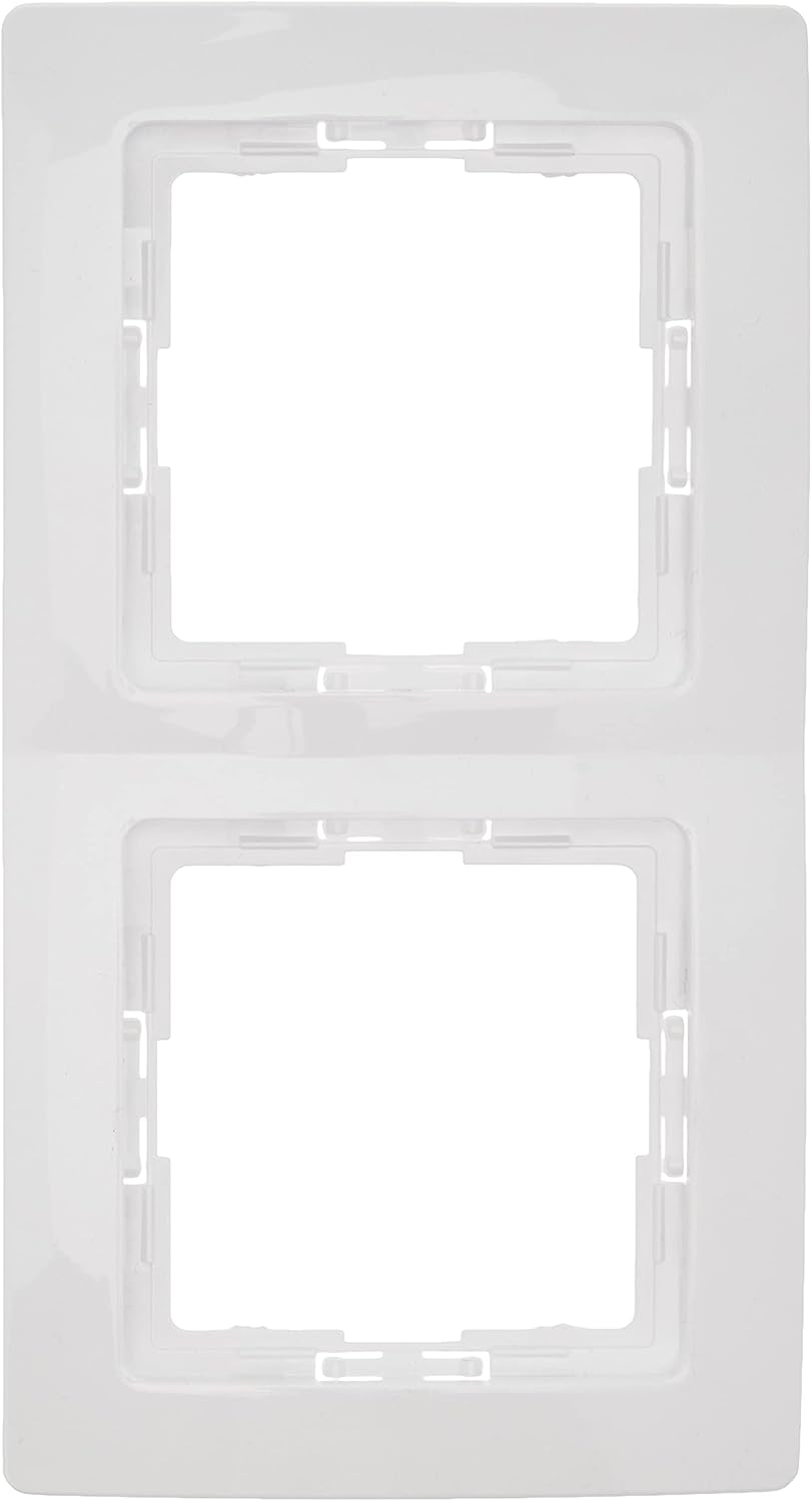 Kopp LED Infrarot-Bewegungsmelder Athenis reinweiss 808429186 & 308502066 2-Fach Rahmen Paris, arkti