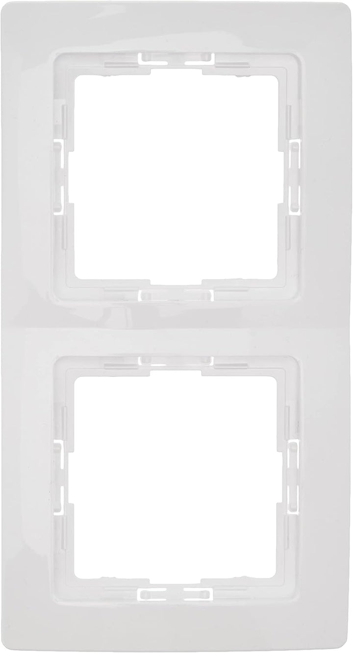 Kopp LED Infrarot-Bewegungsmelder Athenis reinweiss 808429186 & 308502066 2-Fach Rahmen Paris, arkti