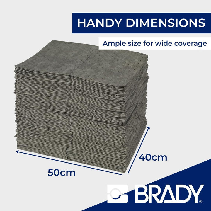 Absorbierende Folie für Allgemeine Zwecke, 400,00mm x 500,00mm, Grau, 200 Stück 400,00 mm x 500,00 m