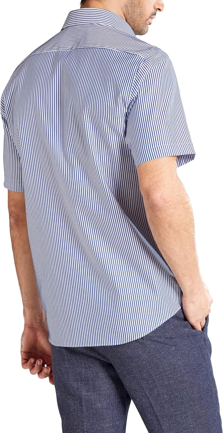 eterna Kurzarm Hemd Modern Fit Twill gestreift