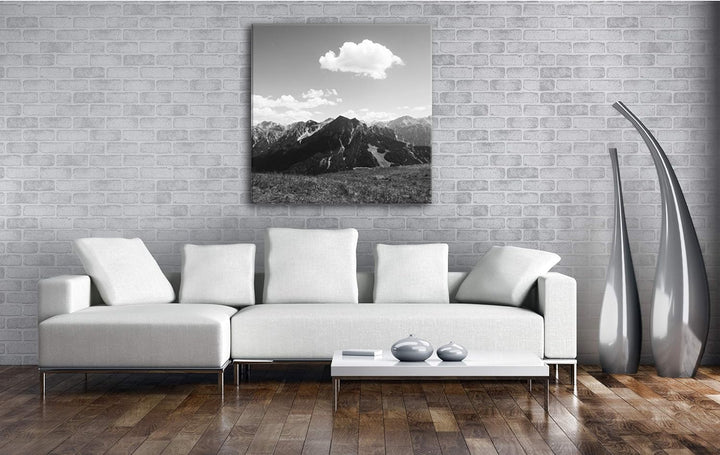 deyoli Traumhafte Berglandschaft Format: 60x60 Effekt: Schwarz&Weiss als Leinwandbild, Motiv auf Ech