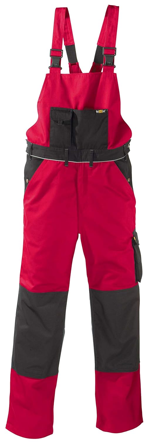 teXXor 2-in-1 Arbeitsbundhose Canvas 320 mit Cordura, verstärkt rot 62, 20-008333-62, Rot 62