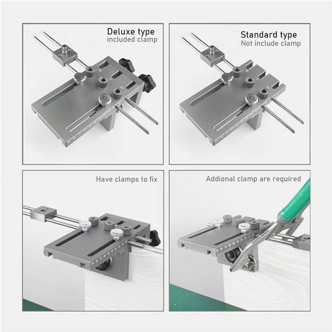 Bohrschablone,CEIEVER Bohrhilfe 6/8/10/15mm Dübelhilfe Bohrlehre aus 6061 Aluminium Legierung,pocket