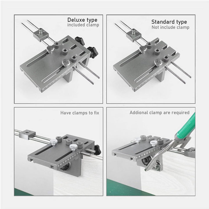 Bohrschablone,CEIEVER Bohrhilfe 6/8/10/15mm Dübelhilfe Bohrlehre aus 6061 Aluminium Legierung,pocket