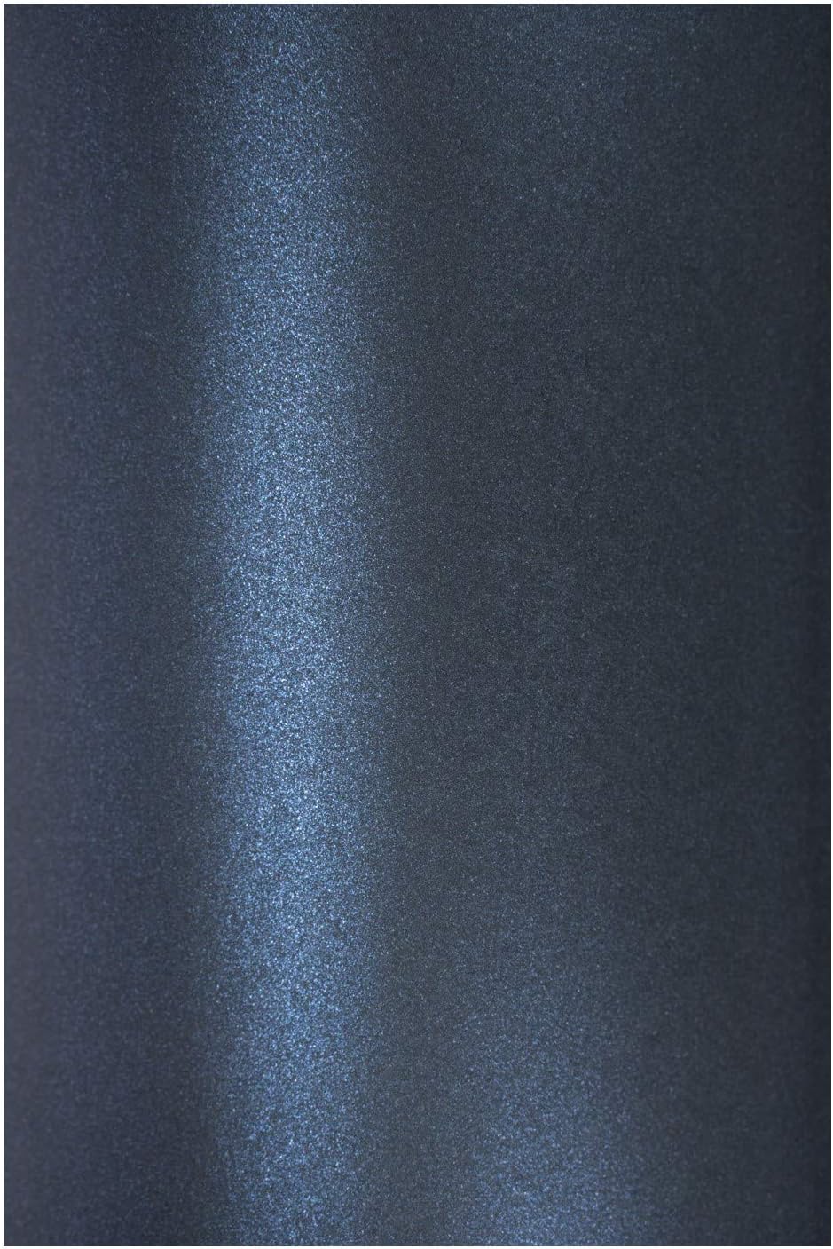 Netuno 100x Bastelkarton Perlmutt-Dunkel-Blau DIN A4 210x 297 mm 250g Aster Metallic Queens Blue Eff