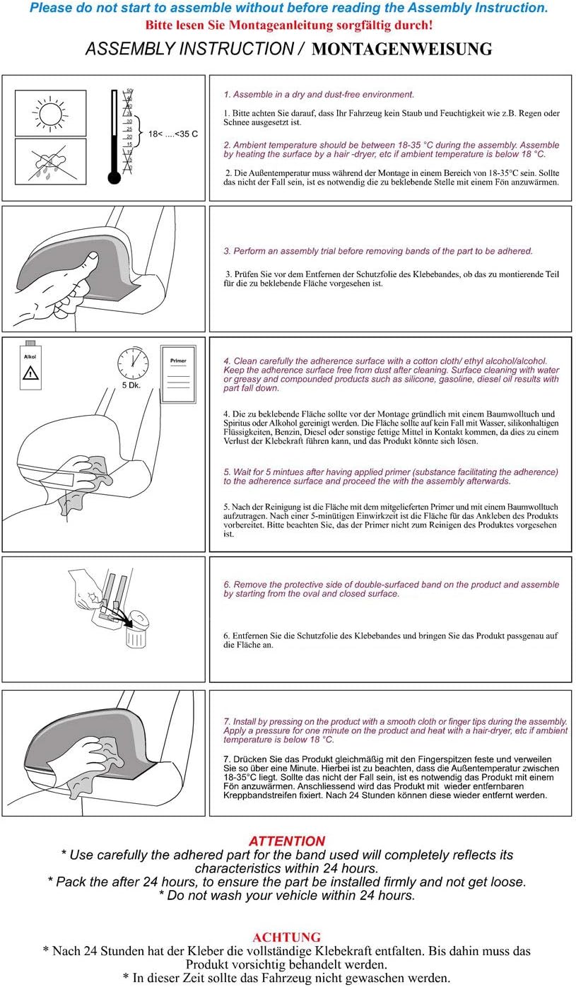 Spiegelkappen Spiegelabdeckung für Tiguan 2007-2016 2 tlg Spiegelblenden aus Edelstahl Chrom
