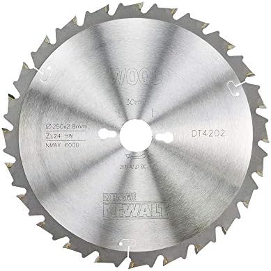 DeWalt Extreme Kreissägeblatt (für Radialarmsägen, Sägeblatt-Ø 250, Bohrung 30 mm, Schnittbreite 2.8