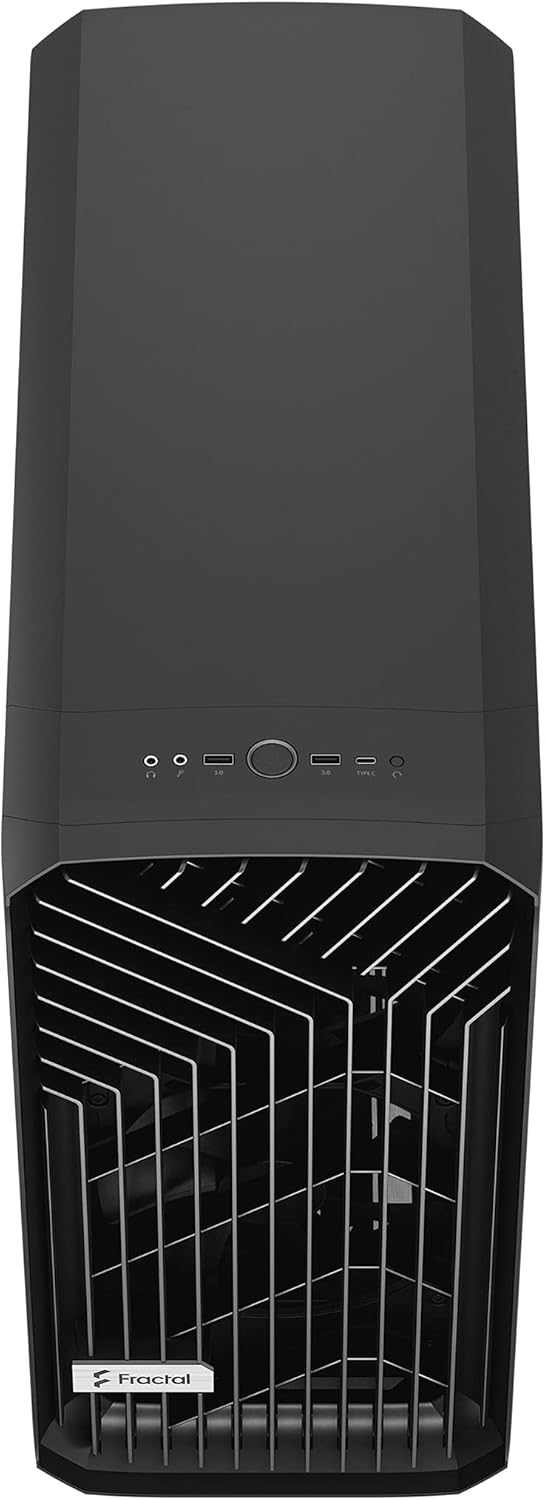 Fractal Design Torrent Black - Solid Side Panel - Open Grille for Maximum air Intake - Two 180mm PWM