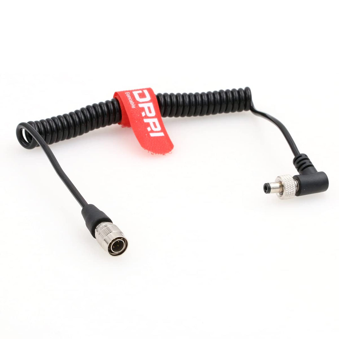 DRRI Spiralkabel für Video-Geräte PIX-E5 PIX-E7 PIX-E5H (4-polig, Hirose auf Verriegelung, 2,1 mm Gl