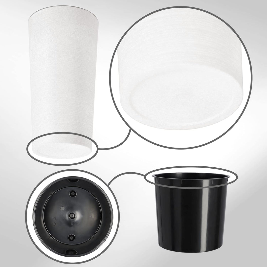 KADAX Blumentopf mit Holzspänen, eleganter Übertopf mit herausnehmbarer Einlage, Blumentopfschutz fü