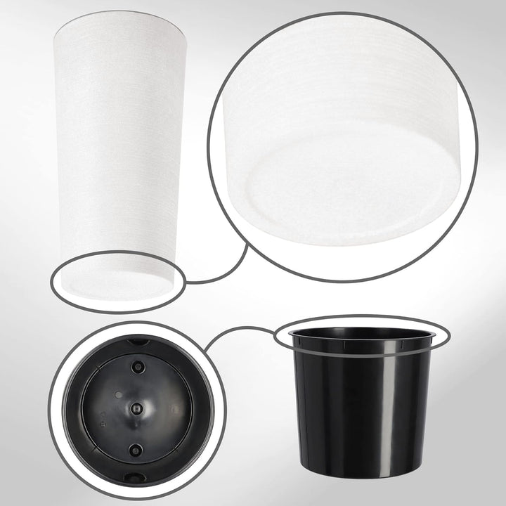 KADAX Blumentopf mit Holzspänen, eleganter Übertopf mit herausnehmbarer Einlage, Blumentopfschutz fü