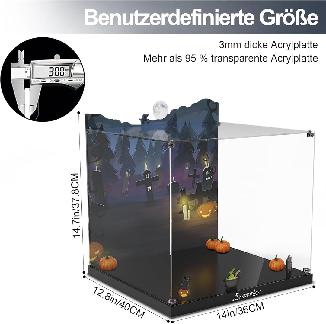 Acryl-Vitrine Kompatibel mit Lego Hocus Pocus: Das Haus der Sanderson-Schwestern (nur Box, kein Mode