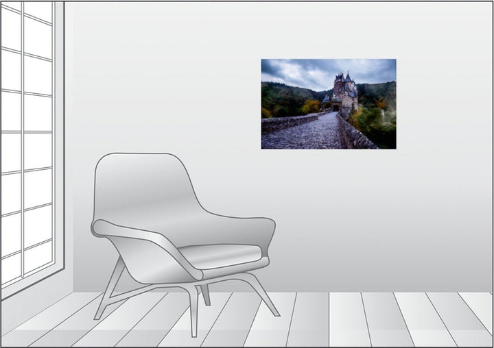 Premium Textil-Leinwand 75 x 50 cm Quer-Format Burg Eltz | Wandbild, HD-Bild auf Keilrahmen, Fertigb