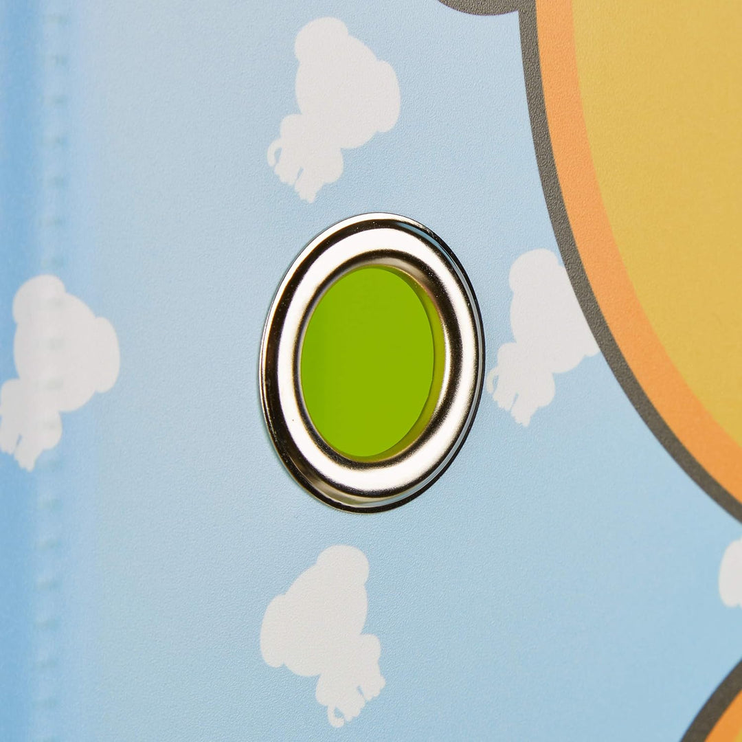 Relaxdays Kinderregal mit Tiermotiv, Kunststoff Steckregal m. Türen, Kinderzimmer Kleiderschrank m.