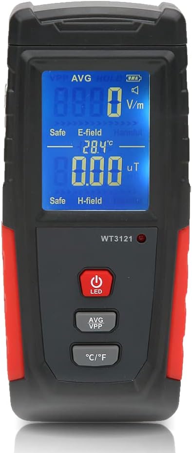 EMF Meter EMF Messgerät Mini LCD Tragbar Elektromagnetische Strahlung Detektor Strahlungsdetektor di