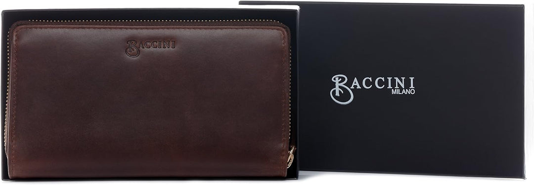 BACCINI Geldbörse Damen mit vielen Fächern LIA aus Premium Leder I Portemonnaie gross für Damen I Ge