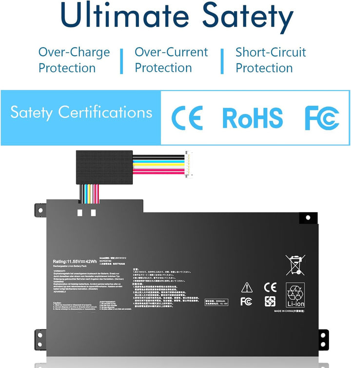 C31N1912 B31N1912 Laptop Akku kompatibel mit VivoBook 14 E410MA E410M E410MA-EK007TS E410MA-EK026TS