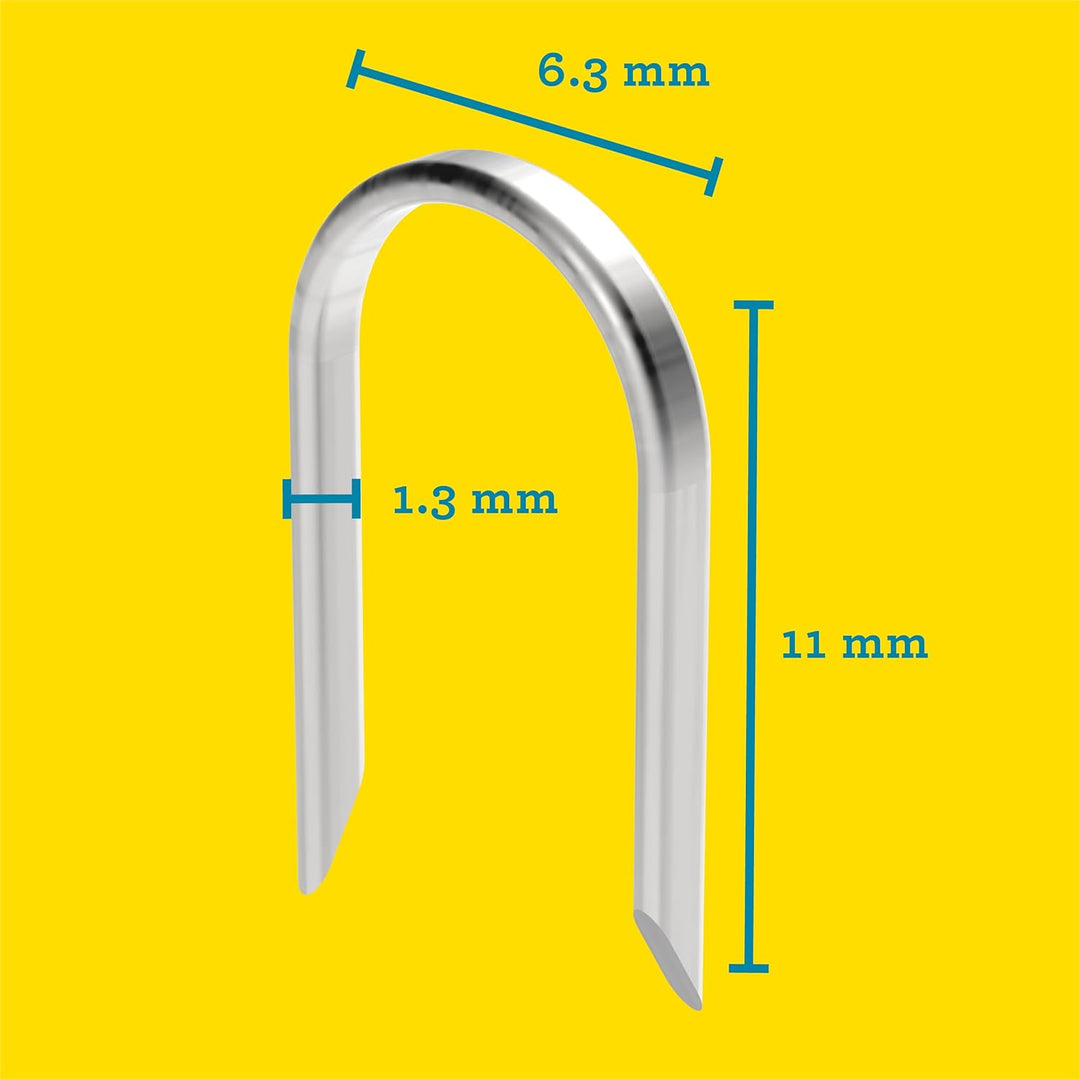 Rapid Tackerklammern Typ 28, 11mm Klammern, weiss, 5x1.000 Stk. Grosspackung, mit runden Rücken für