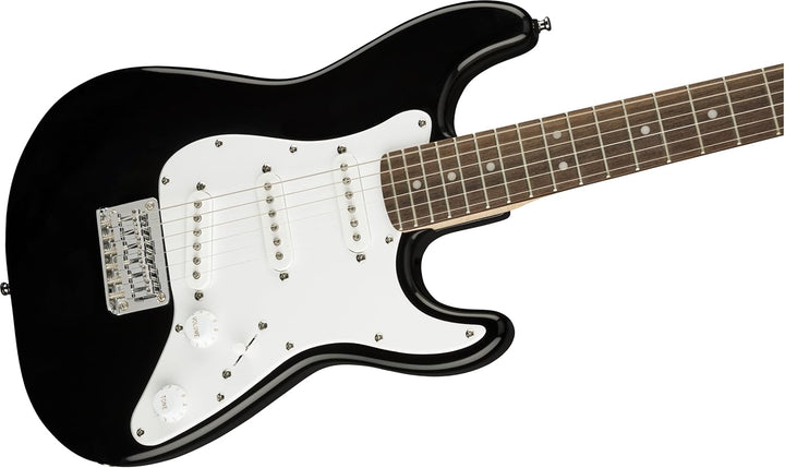 Mini Stratocaster, Lorbeer-Griffbrett, Schwarz Schwarz