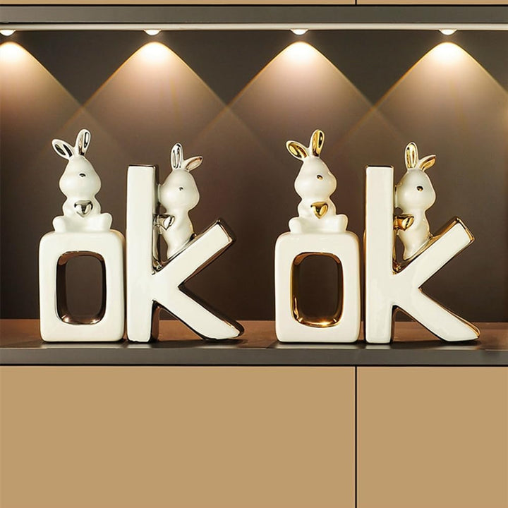 Dekorative Buchstützen, Buchstützen aus Keramik, Moderne Dekoration, dekorative ästhetische, geeigne