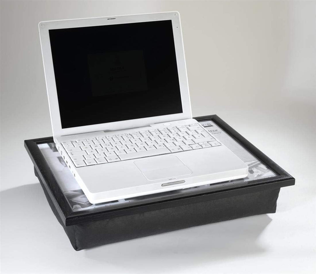 Andrew´s Knietablett Laptray mit Kissen Tablett für Laptop Schwarz Uni