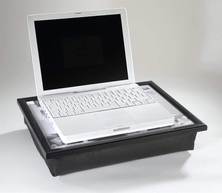 Andrew´s Knietablett Laptray mit Kissen Tablett für Laptop Schwarz Uni