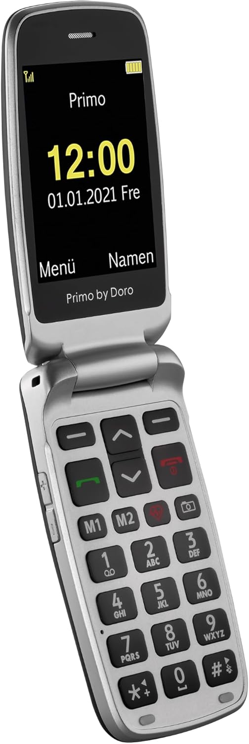 Primo 418 by Doro graphit GSM Grosstasten Mobiltelefon mit frossem Farbdisplay, Fallsensor, Taschenl