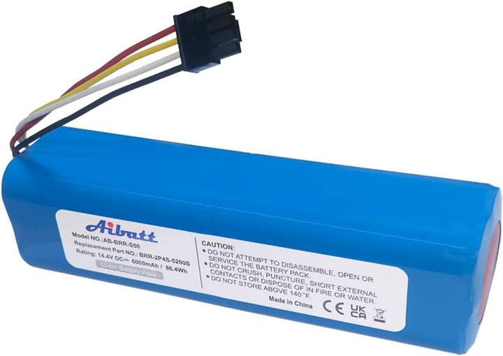 Aibatt 14.4V 6000mAh Li-Ion Akku, Ersatzakku für Xiaomi Mi Roboter, Mijia 1st und 2nd Gen Roborock,M