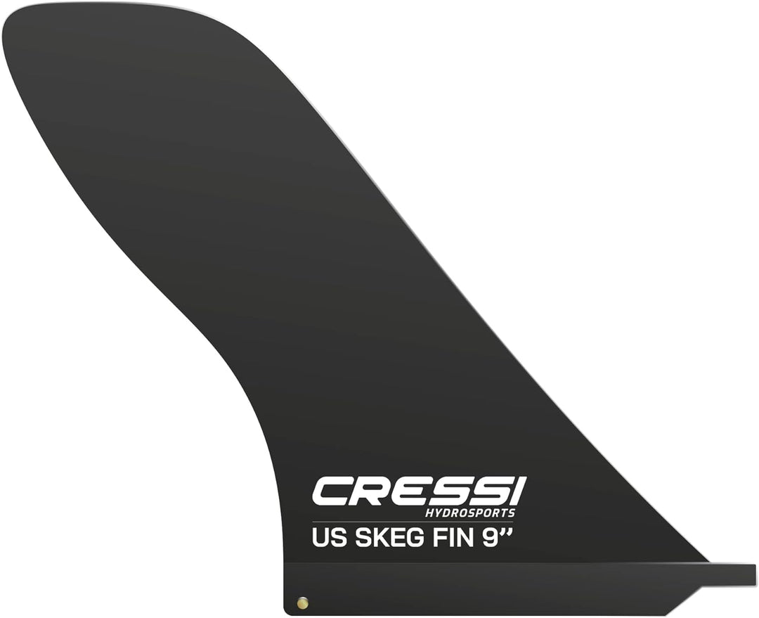 Cressi Unisex-Adult Us Skeg Fin 9'' Starre abnehmbare Driftflosse, Schwarz, 23 cm